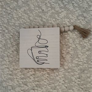 Wooden Frame with coffee cup hollow